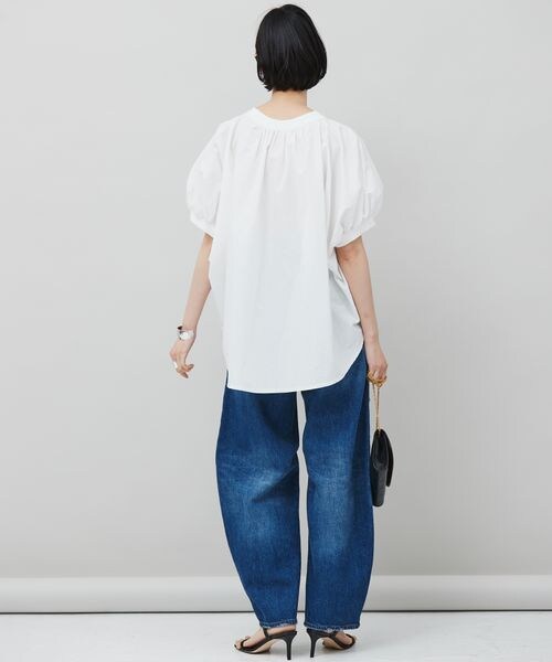 カレンソロジー コットンリネンコンビプルオーバー ブラック Curensology(カレンソロジー)の「コットンリネンコンビプル