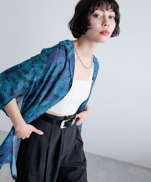 PAGEBOY(ページボーイ)の「サマーリゾートショートシャツ(トップス・レディース・モノトーン01/ピンク系25/ブルー系85・F)」の17枚目の写真