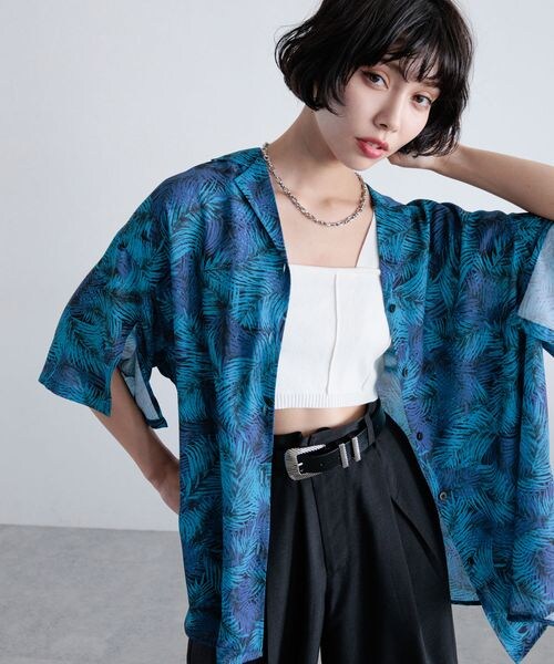 PAGEBOY(ページボーイ)の「サマーリゾートショートシャツ(トップス・レディース・モノトーン01/ピンク系25/ブルー系85・F)」の18枚目の写真