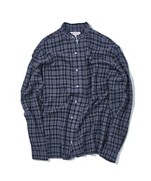M A S U（エムエーエスユー）の「ZIP-UP MARBLE BANDANA SHIRT