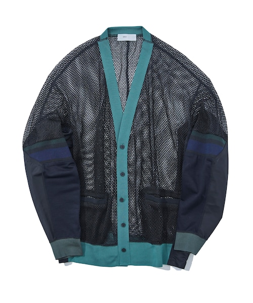 トップス TOGA VIRILIS Mesh jersey cardigan TOGA VIRILIS（トーガ ビリリース）の「Mesh jersey cardigan（ニット