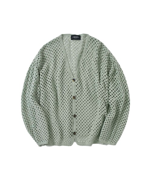 UNUSED(アンユーズド)の「Crochet cardigan(ニット/セーター・メンズ・BLK/GRN・2/3)」の2枚目の写真