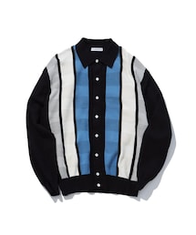FLAGSTUFF（フラグスタフ）の「STRIPE KNIT CARDIGAN（ニット/セーター）」