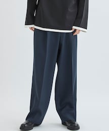 パンツ the reracs 22fw easy wide slacks 44 THE RERACS│ザ・リラクス / THE EASY SLACKS WIDE(TOP GRAY)
