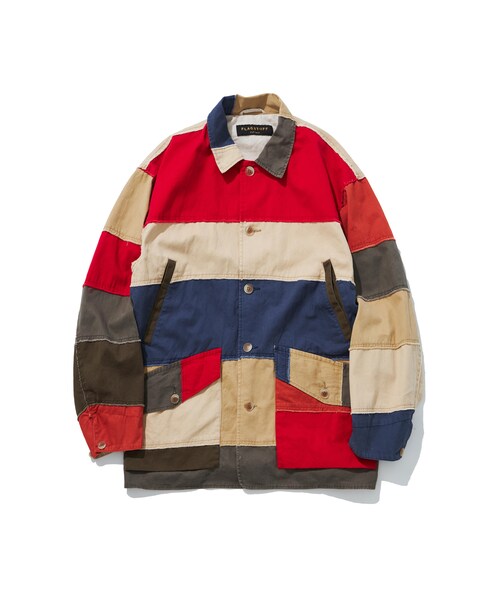 FLAGSTUFF(フラグスタフ)の「PATCH WORK SAFARI JACKET(その他アウター・メンズ・BLK/MULTI・M/L)」の2枚目の写真