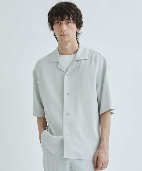 city(シティ)の「<CITY>OPEN COLLAR SHIRTS(シャツ/ブラウス・メンズ・L.GRY/BLU/GRY/BLK/D.GRN/OLV/SAX・1/2/3)」の2枚目の写真