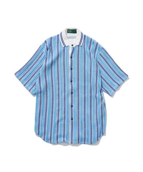 gim context（ジムコンテキスト）の「Stripe Open Collar Shirt 