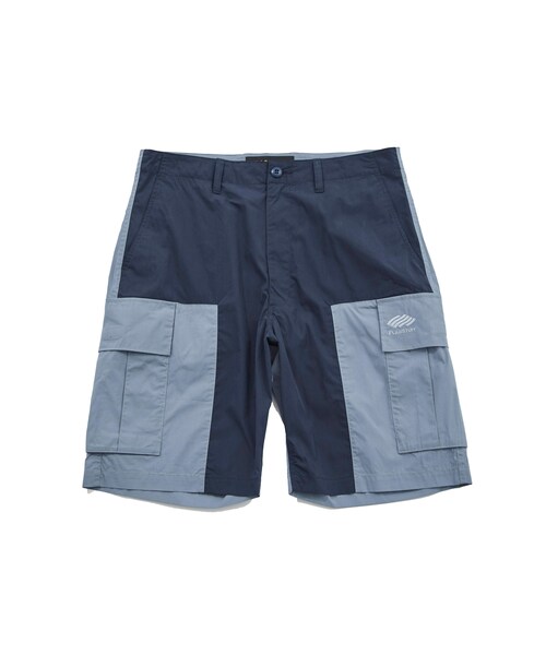FLAGSTUFF(フラグスタフ)の「2TONE CARGO SHORTS(その他パンツ・メンズ・KHK/NVY・M/L)」の2枚目の写真