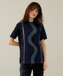 mame（マメ）の「Floral Velour Jacquard High Neck Top（T