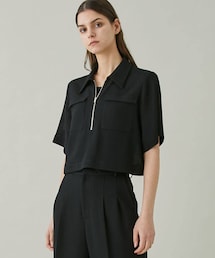 STUDIOUS | フロントZIPメッシュクロスシャツ(シャツ/ブラウス)