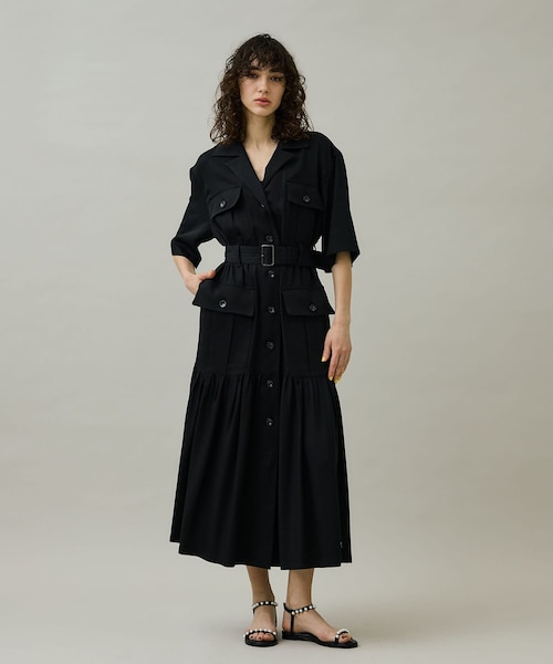 AKIRANAKA(アキラナカ)の「Dorothea safari dress BK(ワンピース・レディース・BLK・1/2)」の1枚目の写真