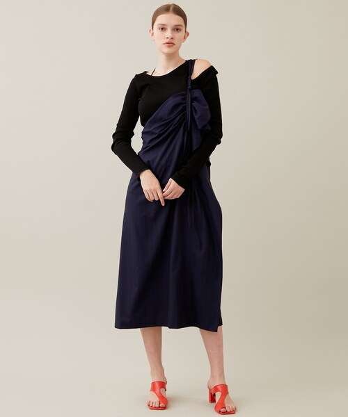 UJOH（ウジョー）の「Frill One Shoulder Dress（ワンピース）」 - WEAR