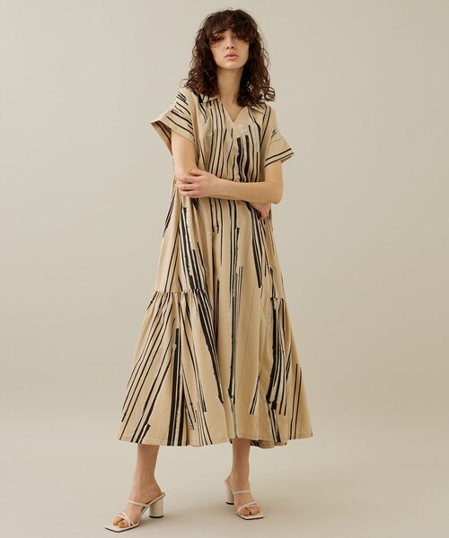 RUMCHE（ラムシェ）の「Wood Print Shirt Dress（ワンピース）」 - WEAR