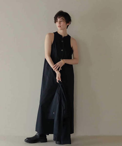 ETRE TOKYO（エトレトウキョウ）の「ロングジレワンピース（ワンピース・レディース・BGE/TAN/NVY・FREE）」の2枚目の写真