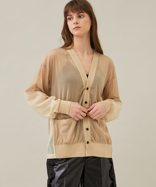 TOGA PULLA（トーガ プルラ）の「Chiffon jersey cardigan（ニット 