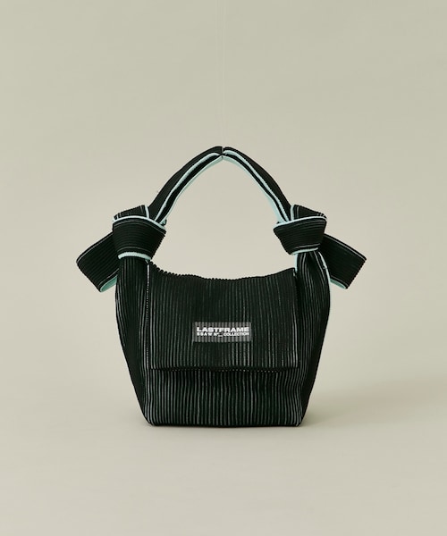 LASTFRAME ラストフレーム ICHIMATSU OBI BAG バッグ METALLIC ICHIMATSU OBI BAG / SILVER × NEON PINK – LASTFRAME
