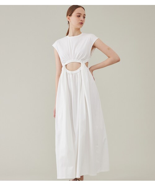 STUDIOUS SELECT（ステュディオスセレクト）の「TWISTED DRESS（ワンピース・レディース・WHT/BLK/BLU・1/2）」の2枚目の写真