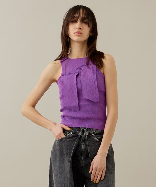 kotohayokozawa(コトハヨコザワ)の「Cotton yoryu tank top(Tシャツ/カットソー・レディース・GRN/BLU/L.BLU/PPL・FREE)」の4枚目の写真