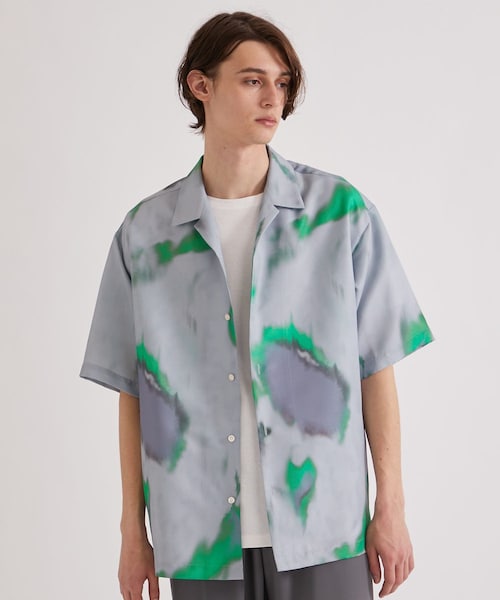 UNITED TOKYO(ユナイテッドトウキョウ)の「クラウドパターンオープンカラーシャツ(シャツ/ブラウス・メンズ・L.GRY/BLK/NVY・1/2)」の2枚目の写真