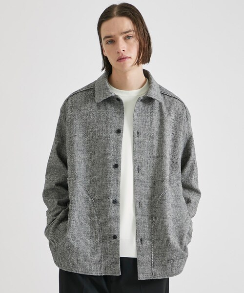 UNITED TOKYO(ユナイテッドトウキョウ)の「DRY TWEED シャツBL(ブルゾン・メンズ・GRY/BLK・1/2/3)」の2枚目の写真