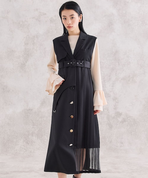 洗える】ラフツイル2WAYストレートワンピース | ノーブル(Noble