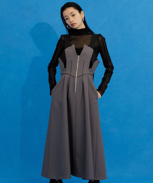 UNITED TOKYO カッティングポイント ジャンパースカート ワンピース UNITED TOKYO（ユナイテッドトウキョウ）の「カッティングポイント