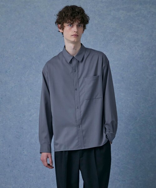 PUBLIC TOKYO(パブリックトウキョウ)の「S140レギュラーデイリーシャツ(シャツ/ブラウス・メンズ・GRY/L.BGE/MINT・1/2)」の1枚目の写真