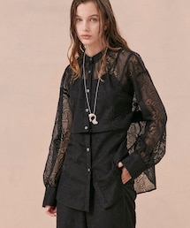 PUBLIC TOKYO（パブリックトウキョウ）の「チュールレース2WAYシャツ  