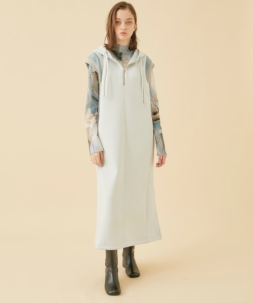 りゆう様 A + TOKYO エープラストウキョウ ロング シャツワンピース A + TOKYO（エープラストウキョウ）の「パイピングシャツ