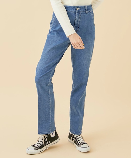 A + TOKYO（エープラストウキョウ）の「AIR TUBE デニムパンツ（その他パンツ・レディース・D.NVY/BLU/IND・1/2）」の2枚目の写真