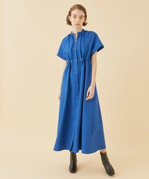 りゆう様 A + TOKYO エープラストウキョウ ロング シャツワンピース ETRE TOKYO 23AW ウォッシュドロングシャツワンピース ブラック
