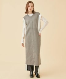 【美品】エープラストウキョウ 2way ジレ ワンピース2way A + TOKYO（エープラストウキョウ）の「WASHI 2wayニット