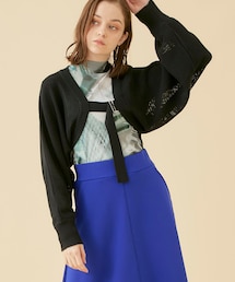 A + TOKYO | ベルテッドニットメッシュボレロ(ニット/セーター)