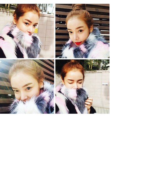 STYLENANDA(スタイルナンダ)の「ピンクMIXフェイクファージャケット(その他・レディース・ピンク・フリーサイズ)」の10枚目の写真