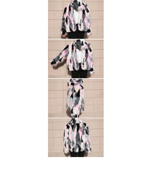 STYLENANDA(スタイルナンダ)の「ピンクMIXフェイクファージャケット(その他・レディース・ピンク・フリーサイズ)」の16枚目の写真