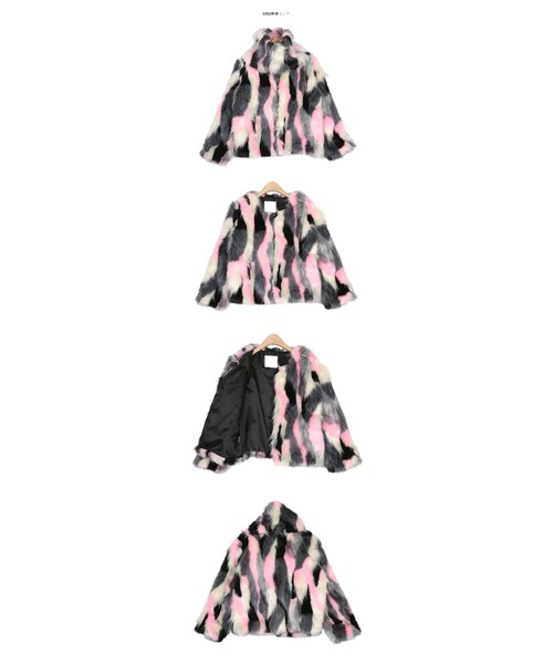 STYLENANDA(スタイルナンダ)の「ピンクMIXフェイクファージャケット(その他・レディース・ピンク・フリーサイズ)」の17枚目の写真