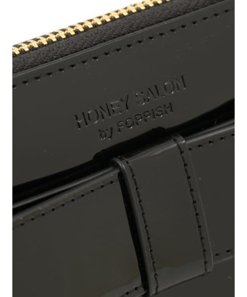 Honey Salon（ハニーサロン）の「エナメルリボンスマホウォレット（バッグ・レディース・ブラック/ピンク・Free）」の7枚目の写真