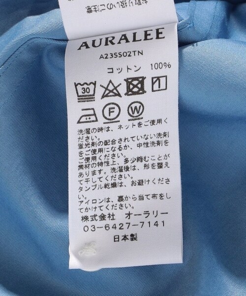 AURALEE（オーラリー）の「WASHED FINX TWILL BIG SHIRT/ツイール ビッグ シャツ（トップス・メンズ・ホワイト/ブルー・3）」の8枚目の写真