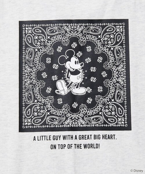 Disney（ディズニー）の「【DISNEY/ディズニー ミッキーマウス】 別注 KIDS バンダナ柄 バックプリント クルーネックTシャツ/キッズサイズ(キッズ商品)【限定展開】（その他・メンズ・ホワイト/グレー/ブラック/グリーン/サックスブルー・120）」の5枚目の写真