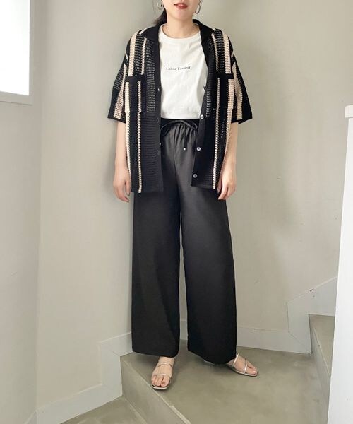 LOWRYS FARM（ローリーズファーム）の「メッシュポケツキカーディガンロングスリーブ（トップス・レディース・オフホワイト05/アイボリー08/ブラック09/ブラウン55・FREE）」の22枚目の写真