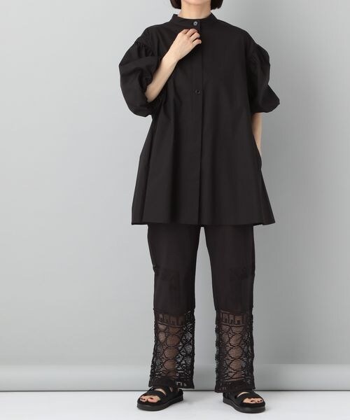 ♡新品未使用♡Heve バルーンスリーブ ブラック 25ss 新品 HYKE ハイク コットン バルーン スリーブ ブラウス 1