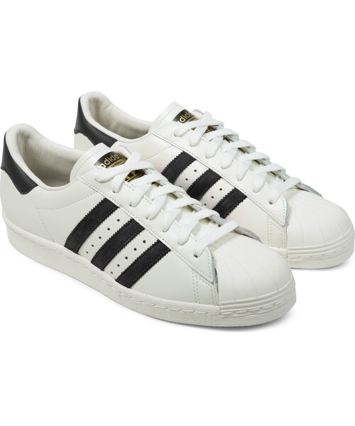 adidas Originals（アディダスオリジナルス）の「Vintage White/Black Superstar 80s DLX B25963 Shoes（シューズ・メンズ・other・US）」の4枚目の写真