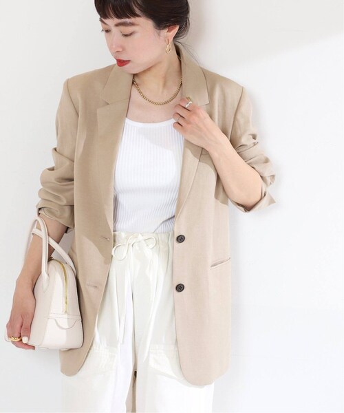 ★新品★ VERMEIL par iena イエナ リネン混ジャケット TAILORED ジャケット（テーラードジャケット）｜VERMEIL par
