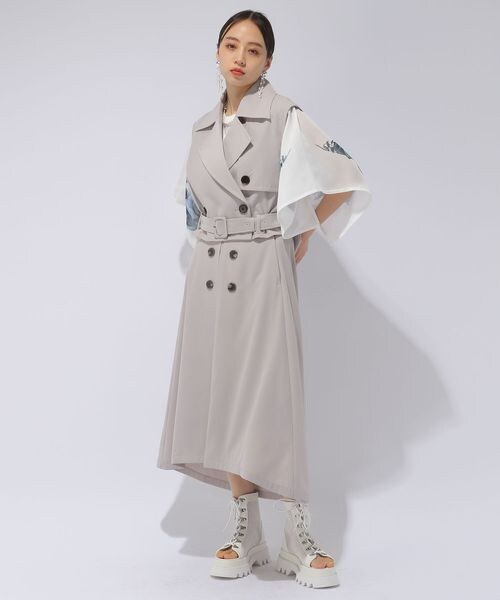 HARE ハレ　ハイウエストトレンチボタンスカート HARE（ハレ）の「ハイウエストトレンチボタンスカート（）」 - WEAR