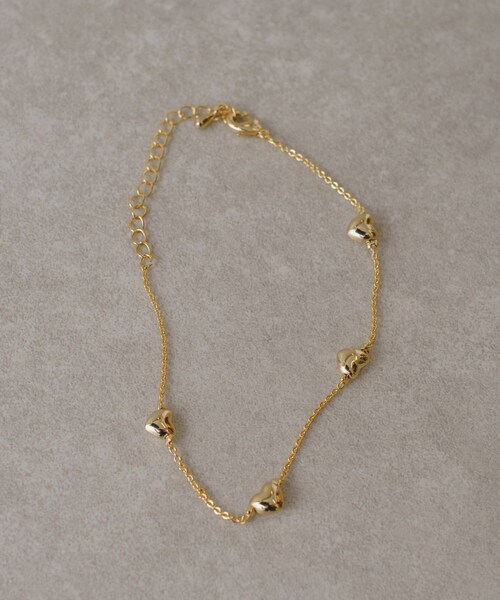 Kastane（カスタネ）の「【fiw.】ハートブレスレット（ブレスレット・レディース・シルバー/ゴールド・F）」の2枚目の写真