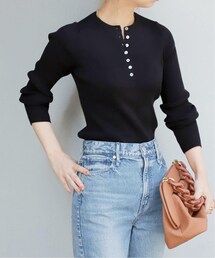 VERMEIL par iena（ヴェルメイユパーイエナ）の「リブ ヘンリーネックプルオーバー（その他）」