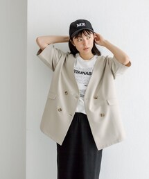 PUAL CE CIN | 【Du noir】ハーフスリーブジャケット(ジャケット/アウター)