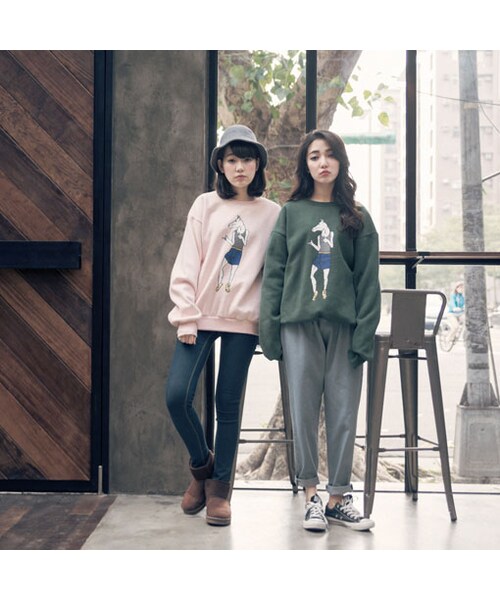 QUEEN SHOP（クイーンショップ）の「壓褶造型高腰拉鍊牛仔長褲 兩色售 S/M（パンツ・レディース・深藍/淺藍・S/M）」の6枚目の写真