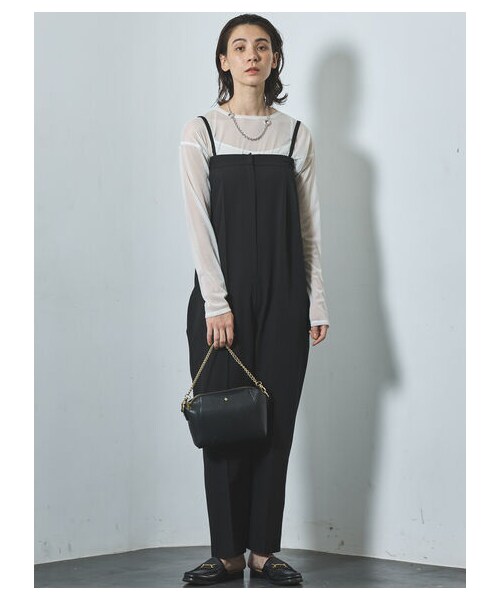 GARAGE OF GOOD CLOTHING（ガレージオブグッドクロージング）の「ベアオールインワン（オールインワン・サロペット・アイボリー/ブラック/ライトベージュ・M/L）」の4枚目の写真