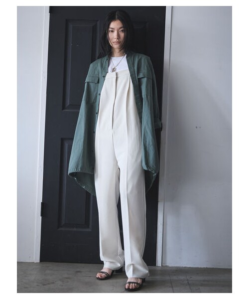 GARAGE OF GOOD CLOTHING（ガレージオブグッドクロージング）の「ベアオールインワン（オールインワン・サロペット・アイボリー/ブラック/ライトベージュ・M/L）」の9枚目の写真